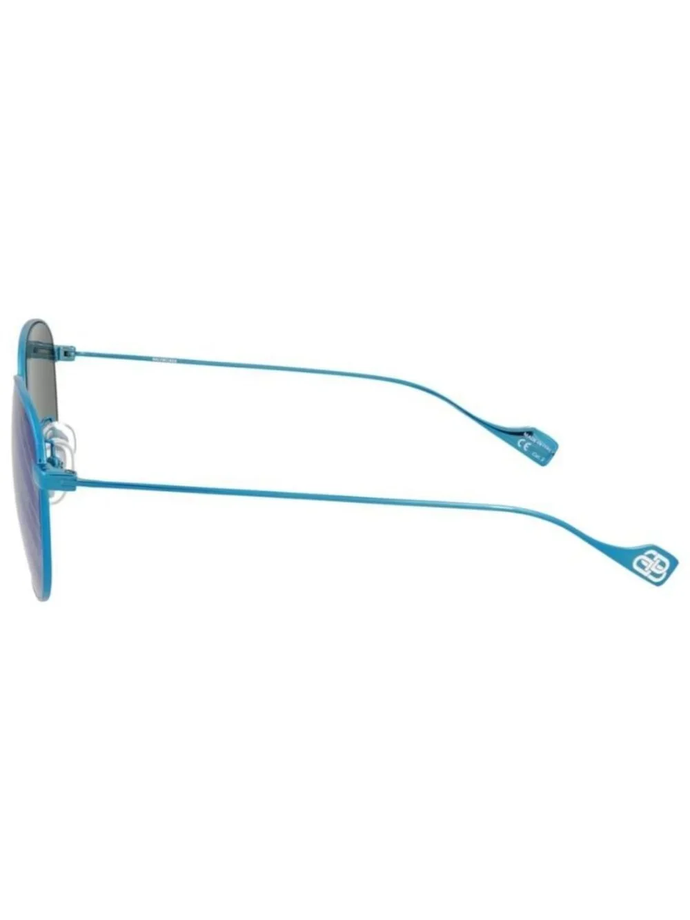 New Balenciaga Unisex Round/Oval Shiny Blue Fashion Designer Sunglasses
